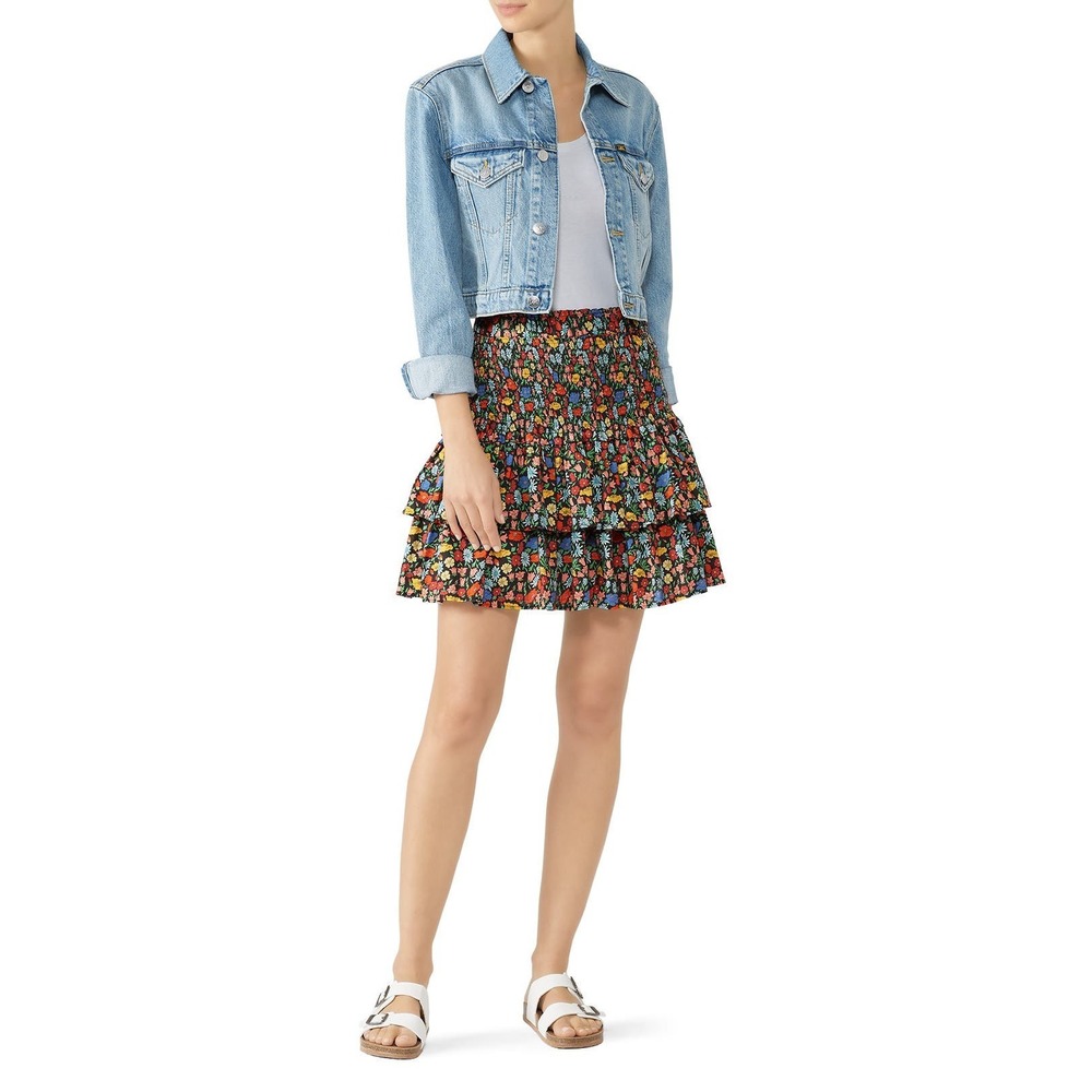 Perseverance London Floral Smocked Skirt